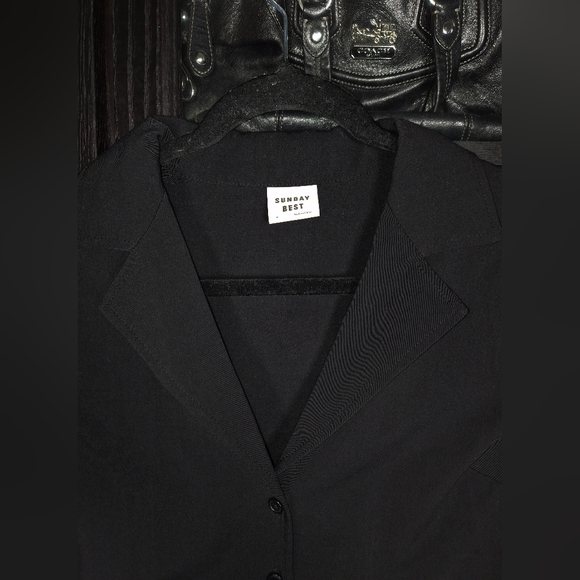 Sunday Best Womens Medium ButtonUp Collard Cropped Blouse Shirt Top Like New - Picture 9 of 9